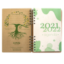 Duurzame houten schoolagenda 2021-2022 - gerecycled papier - Moon