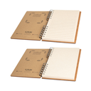 Duurzaam houten notitieboek | Gerecycled papier | Navulbaar | Veren