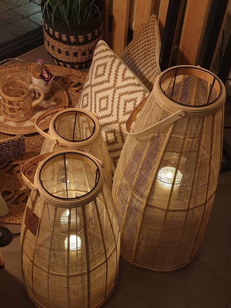 Lantaarn Bamboe handmade M
