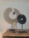 The Papua Shell Disc on Stand - White - L