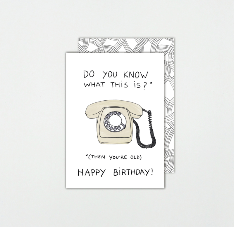 Verjaardagskaart: "Telephone"