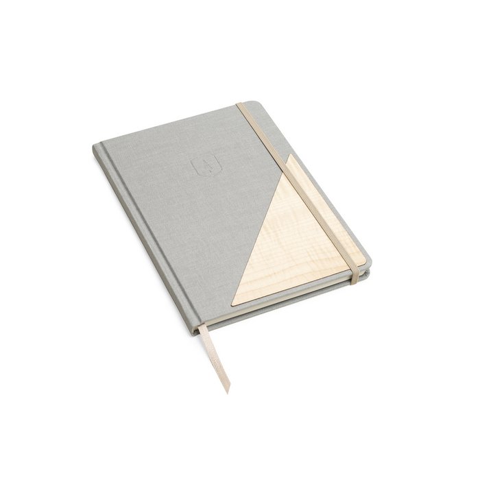 Wooden Notebook - Lux - lichtgrey