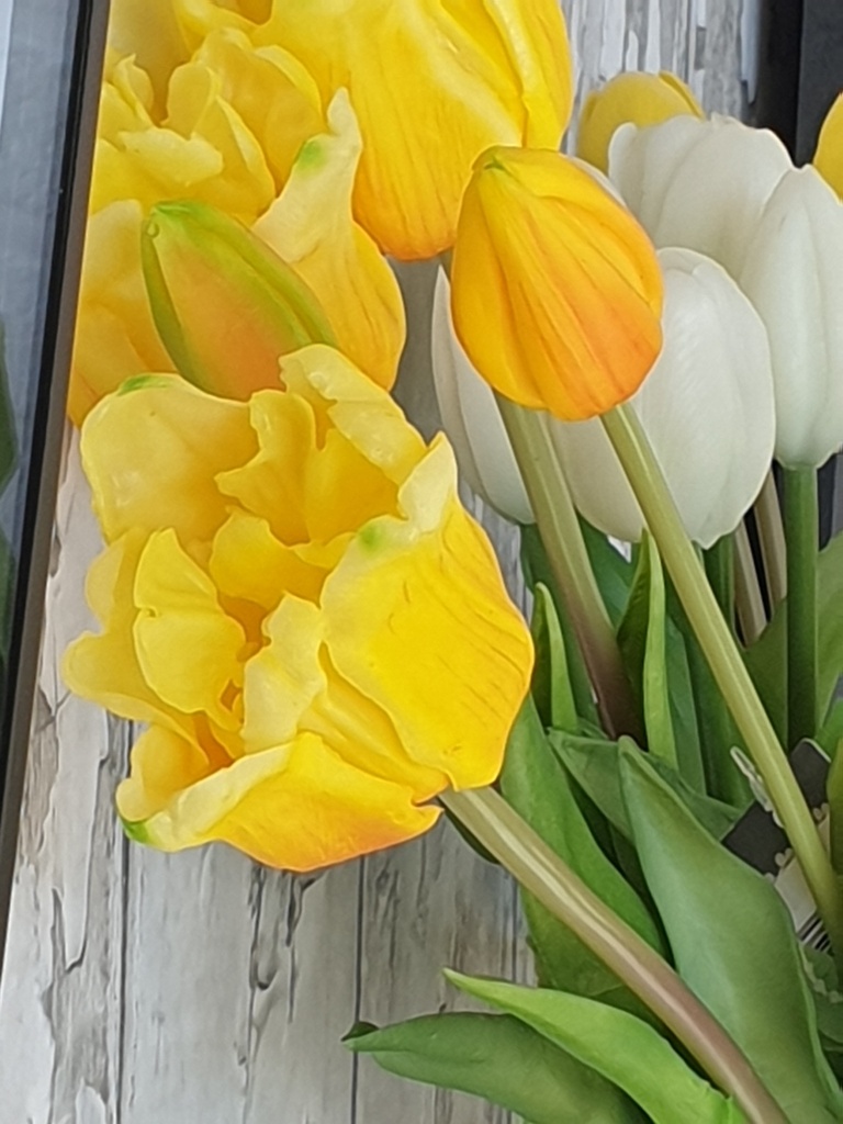 Boeketje franse tulpen (geel)