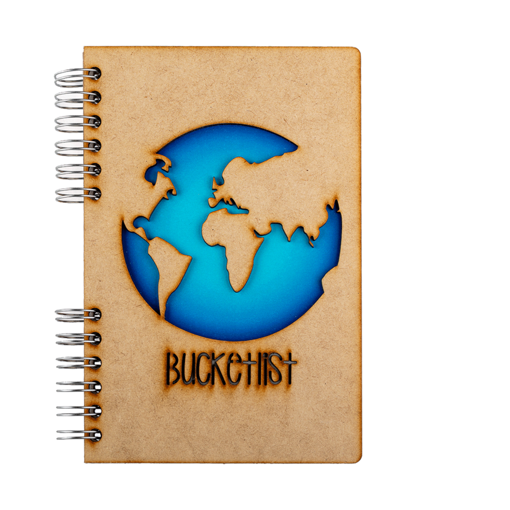Duurzaam houten notitieboek | Gerecycled papier | Navulbaar | Verlanglijstje