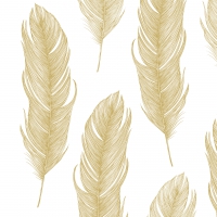 ELEGANT FEATHER GOLD lunch 33X33