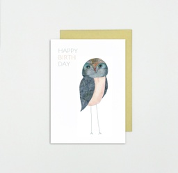Verjaardagskaart "Happy B-day Owl"