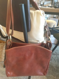 Handtas met verstelbare schouderriem bruin of zwart